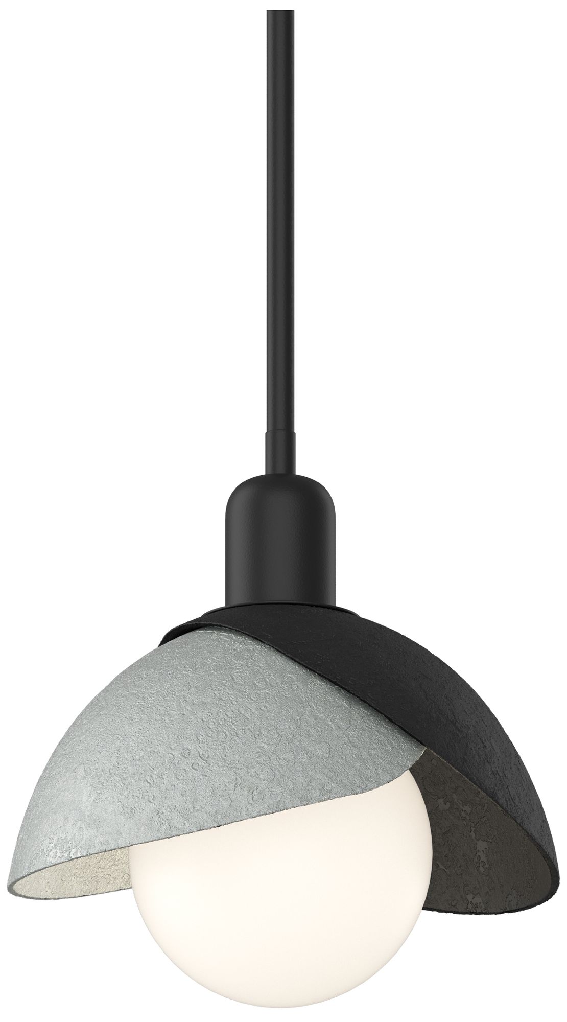 Brooklyn 9" Wide Black Mini Pendant w/ Vintage Platinum
