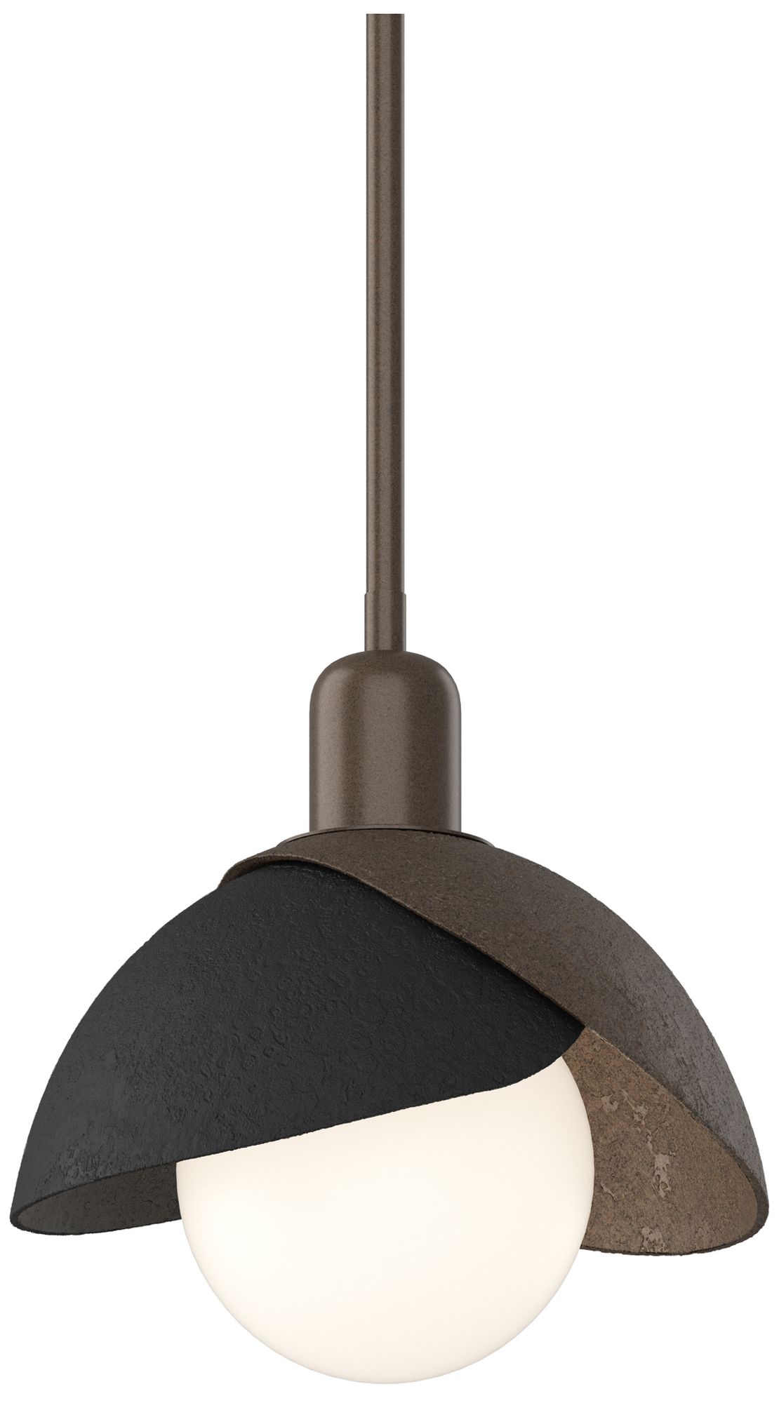 Brooklyn 9" Wide Bronze Mini Pendant w/ Black