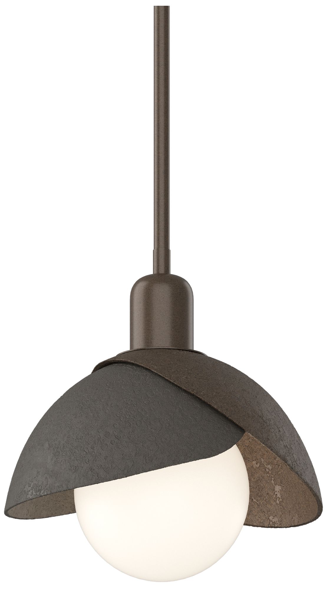 Brooklyn 9" Wide Bronze Mini Pendant w/ Dark Smoke