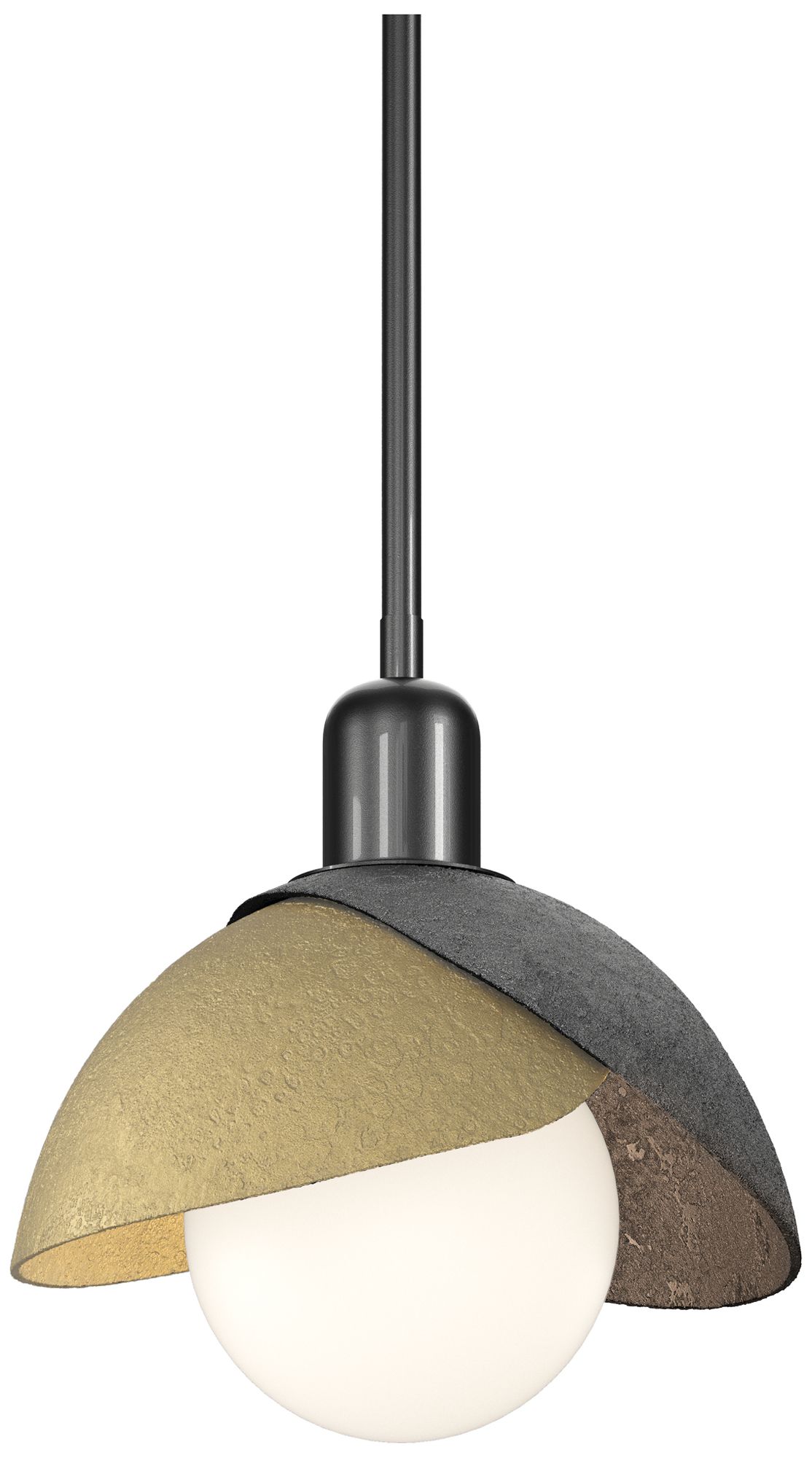 Brooklyn 9" Wide Ink Mini Pendant w/ Modern Brass