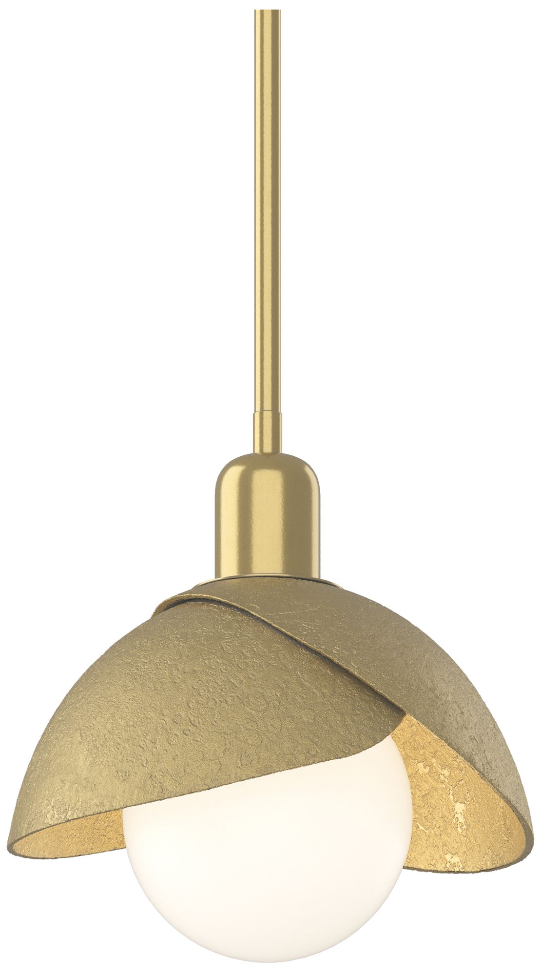 Brooklyn 9" Wide Modern Brass Mini Pendant w/ Modern Brass