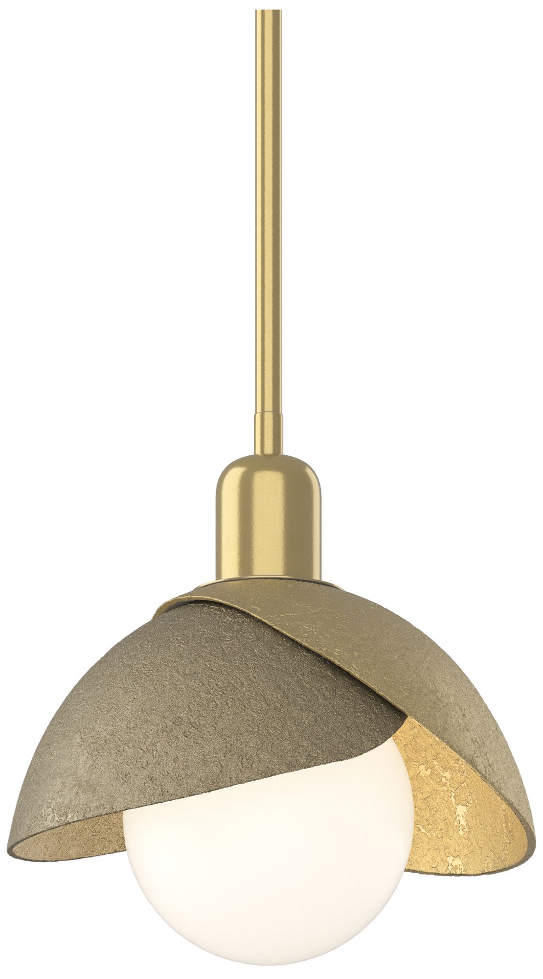 Brooklyn 9" Wide Modern Brass Mini Pendant w/ Soft Gold