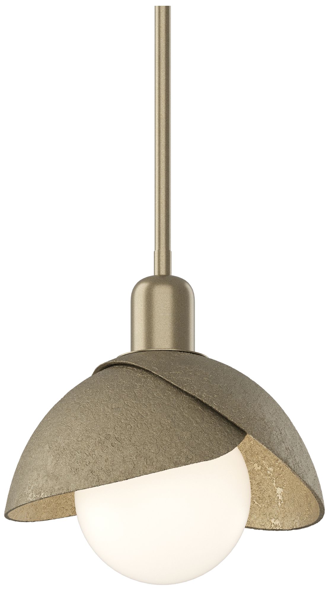 Brooklyn 9" Wide Soft Gold Mini Pendant w/ Soft Gold