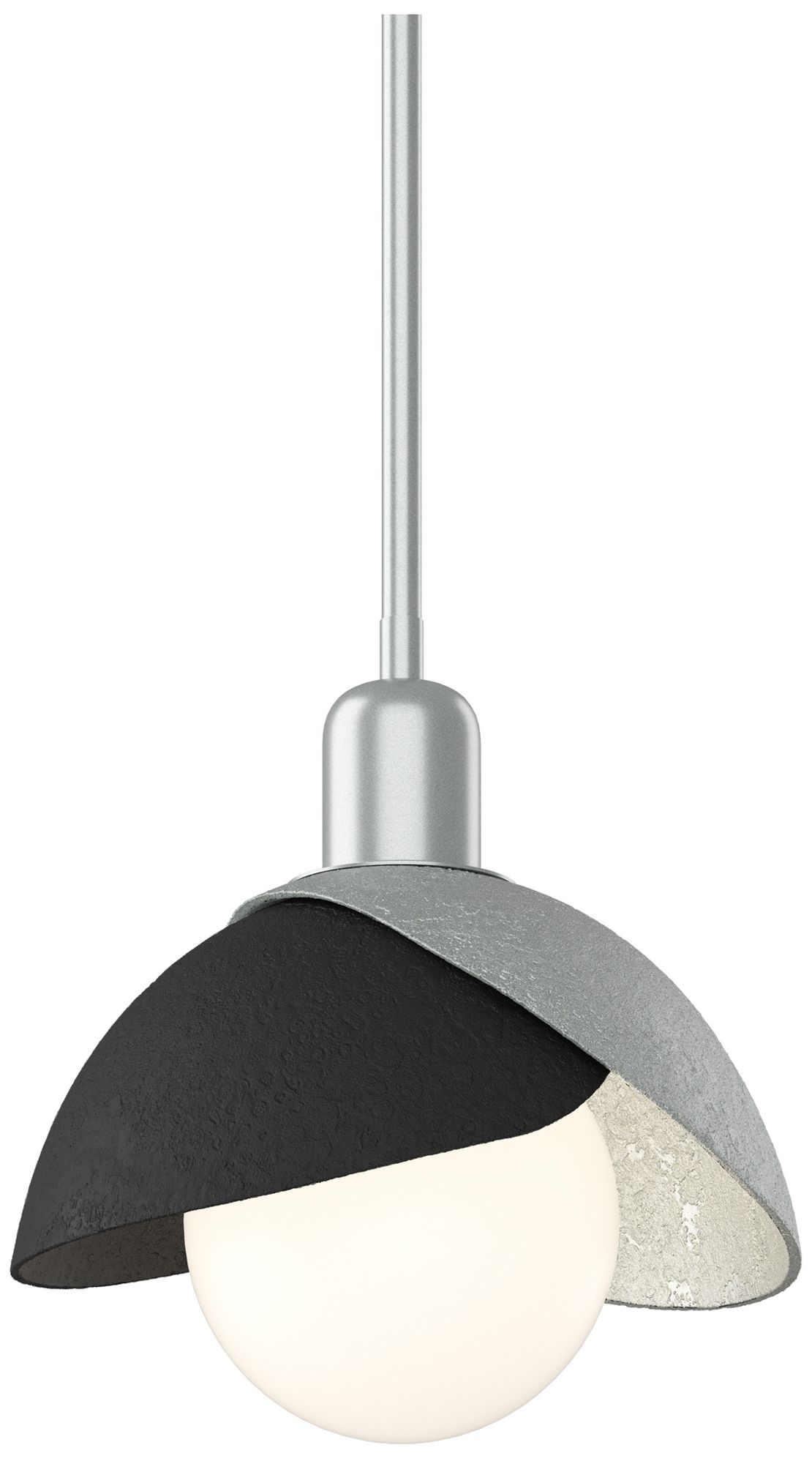 Brooklyn 9" Wide Vintage Platinum Mini Pendant w/ Black