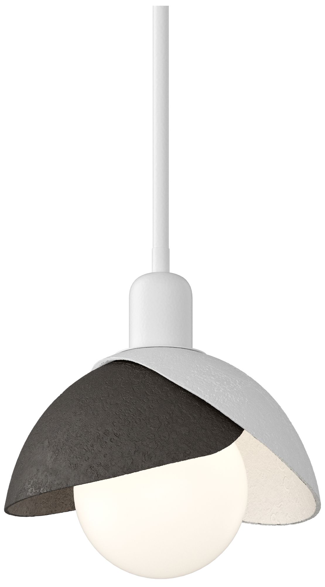 Brooklyn 9" Wide White Mini Pendant w/ Oil Rubbed Bronze