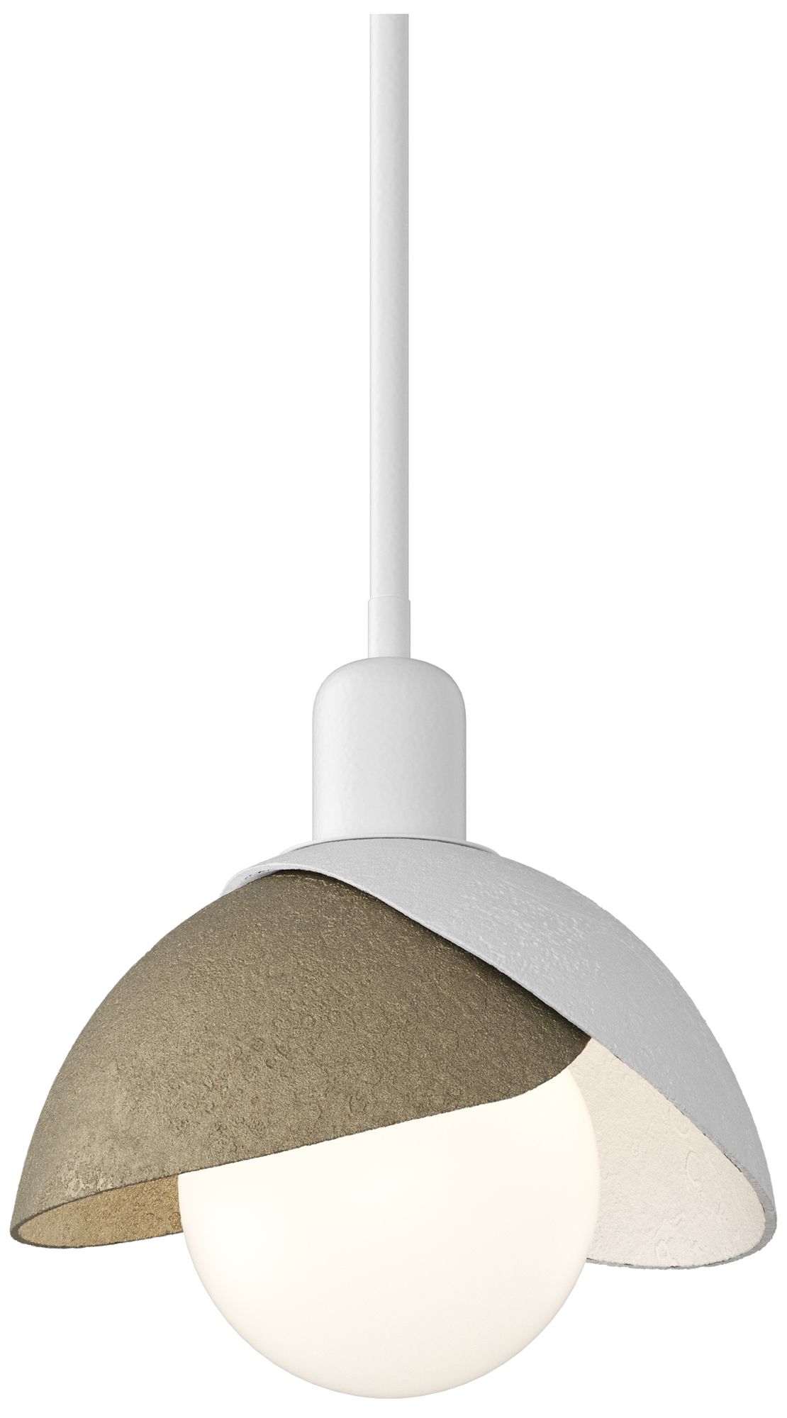 Brooklyn 9" Wide White Mini Pendant w/ Soft Gold