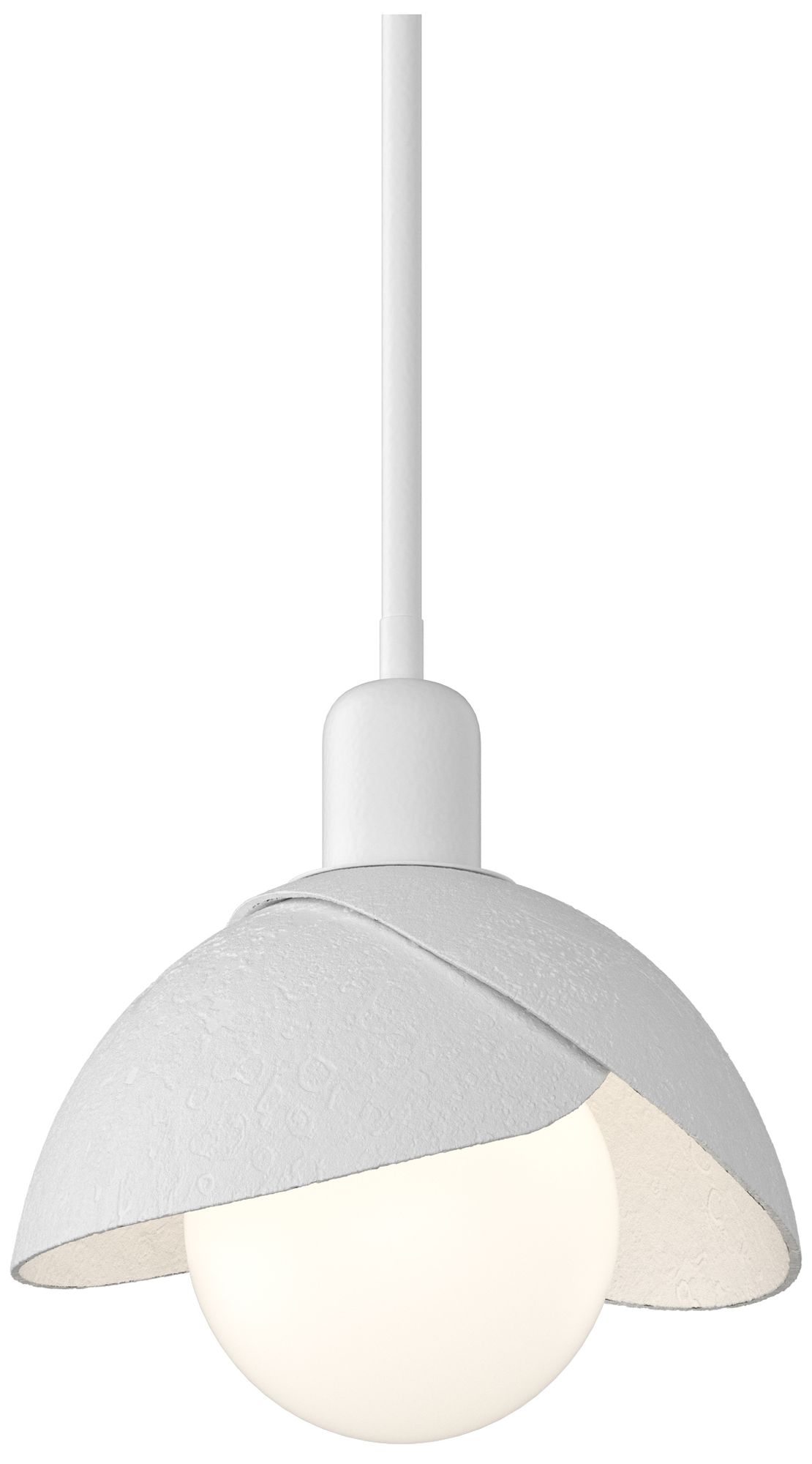 Brooklyn 9" Wide White Mini Pendant w/ White