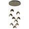Brooklyn 9-Light Double Shade Round Pendant - Gold - Bronze - Opal