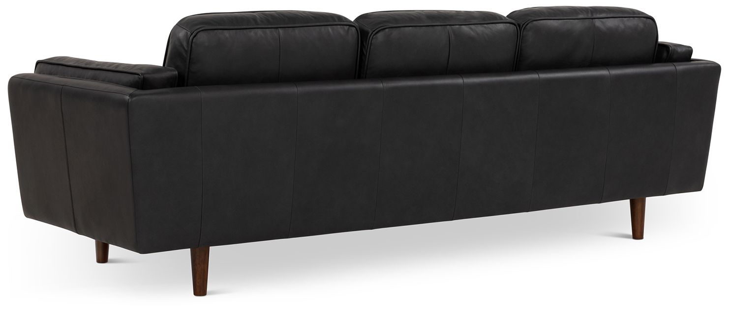Image 4 Brooklyn 90" Wide Black Sofa more views