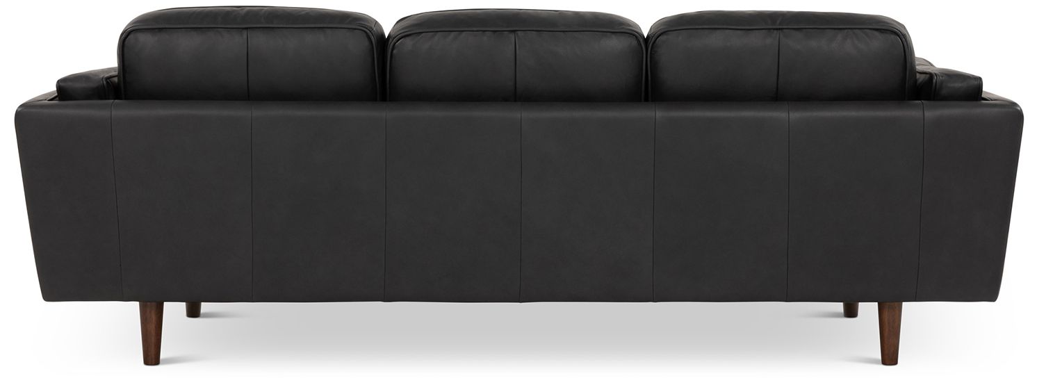 Image 5 Brooklyn 90" Wide Black Sofa more views