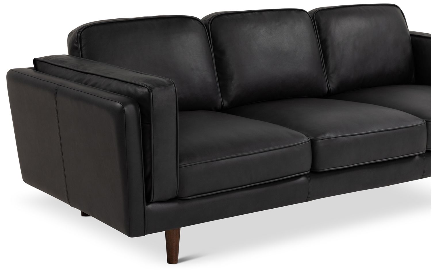 Brooklyn 90" Wide Black Sofa