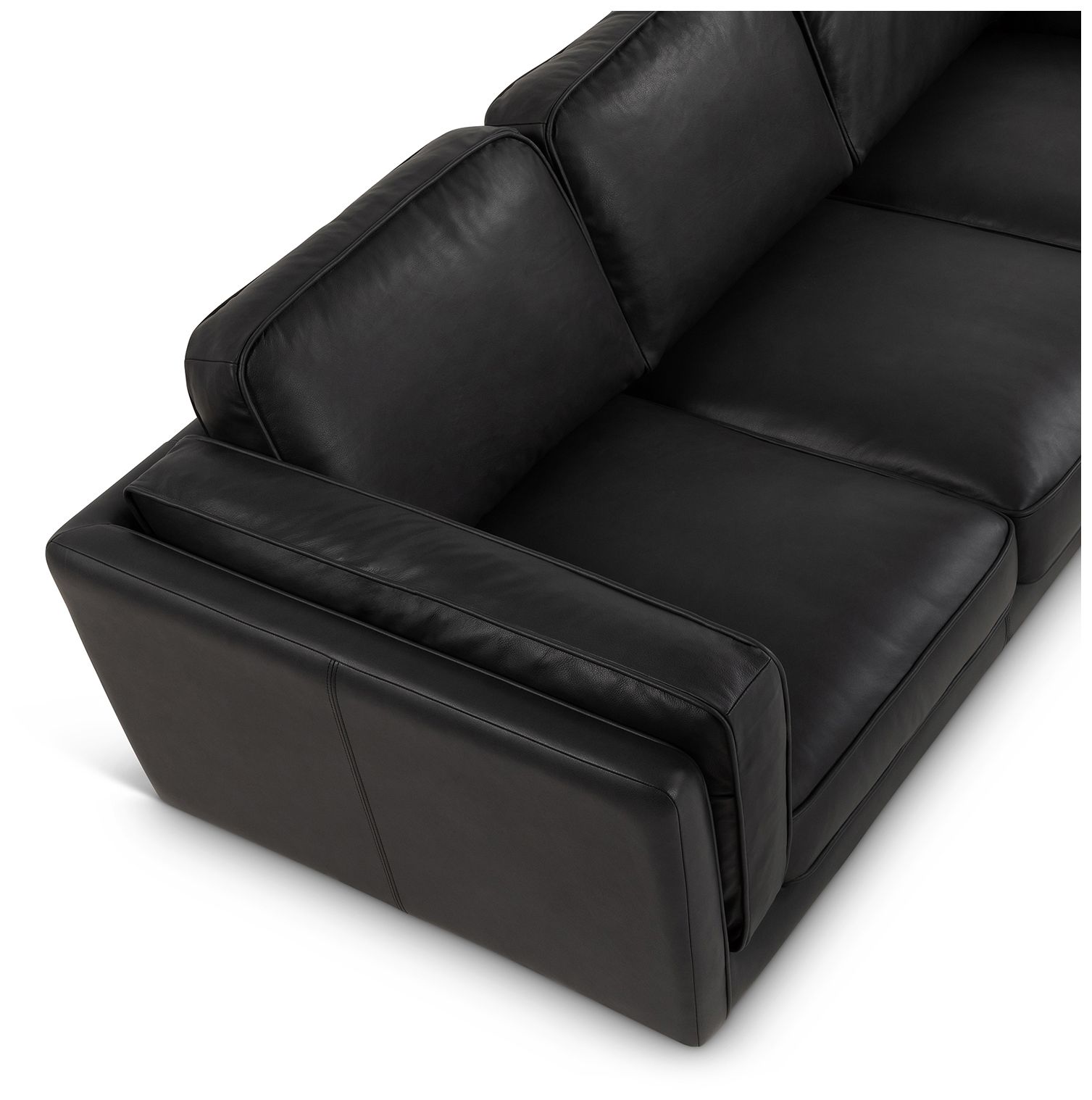 Brooklyn 90" Wide Black Sofa
