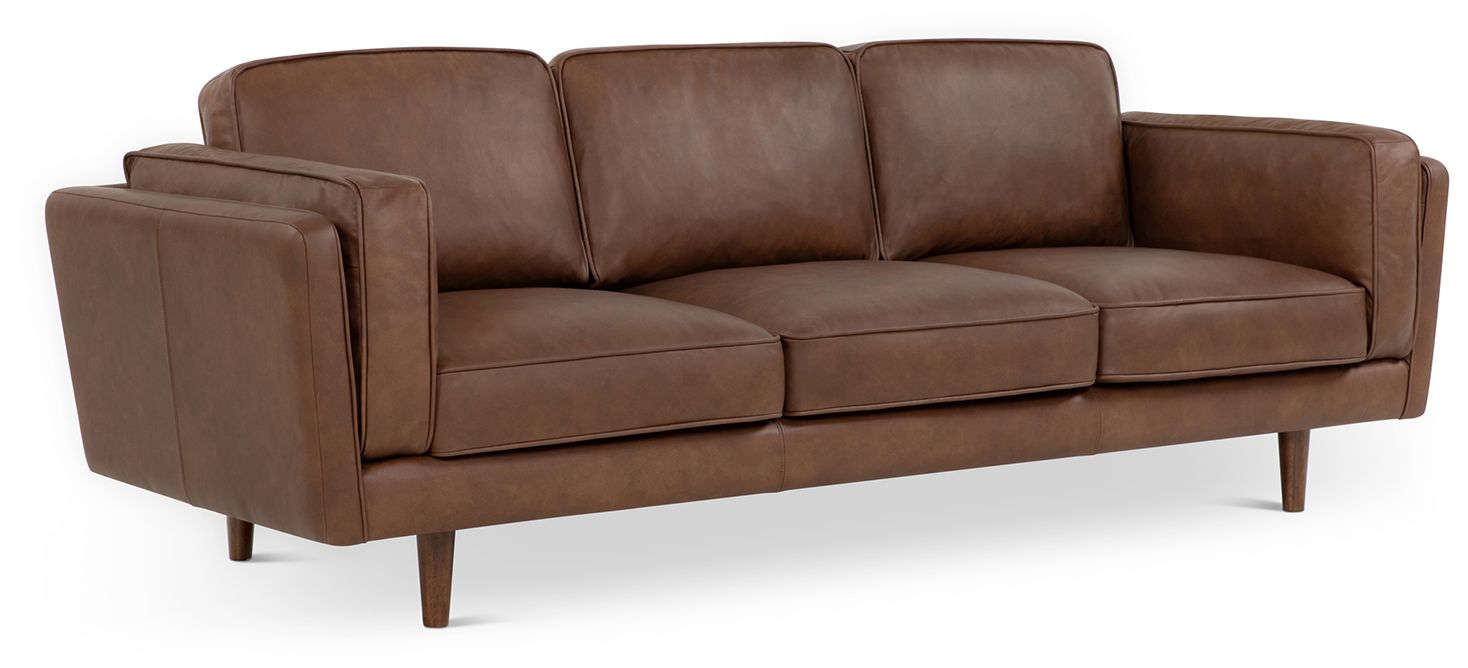 Image 3 Brooklyn 90" Wide Dark Brown Sofa more views