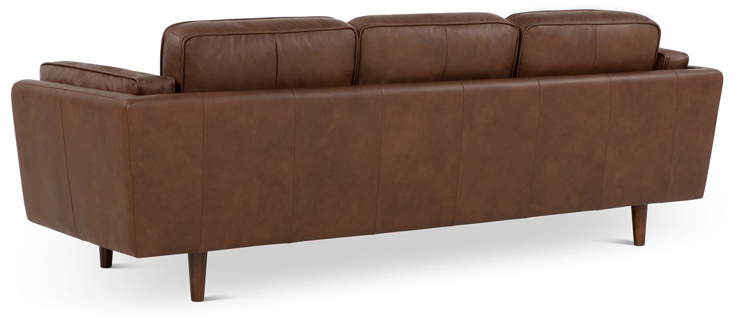 Image 4 Brooklyn 90" Wide Dark Brown Sofa more views