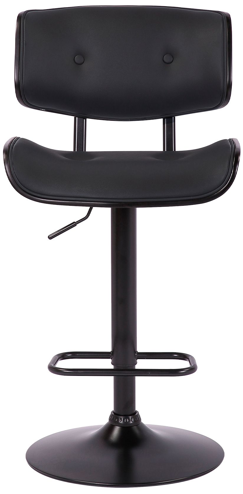 Image 3 Brooklyn Adjustable Swivel Barstool in Black Powder Coated Finish, Black more views