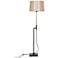 Brooklyn Black and Aged Brass Metal Adjustable Floor Lamp