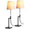 Brooklyn Black and Nickel Adjustable Table Lamps Set of 2