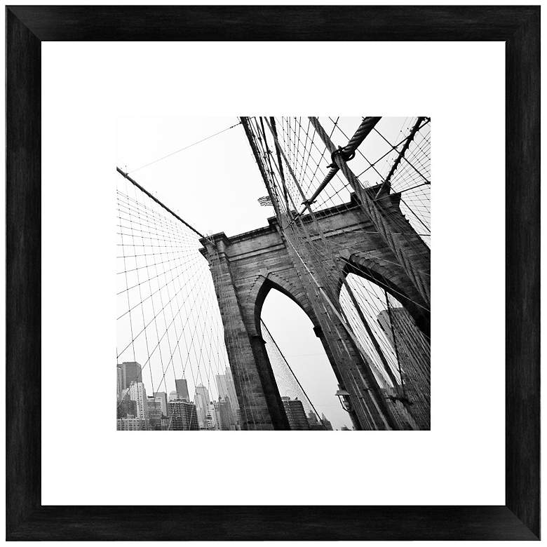 Image 1 Brooklyn Bridge 20 1/2 inch Square Photo Giclee Wall Art