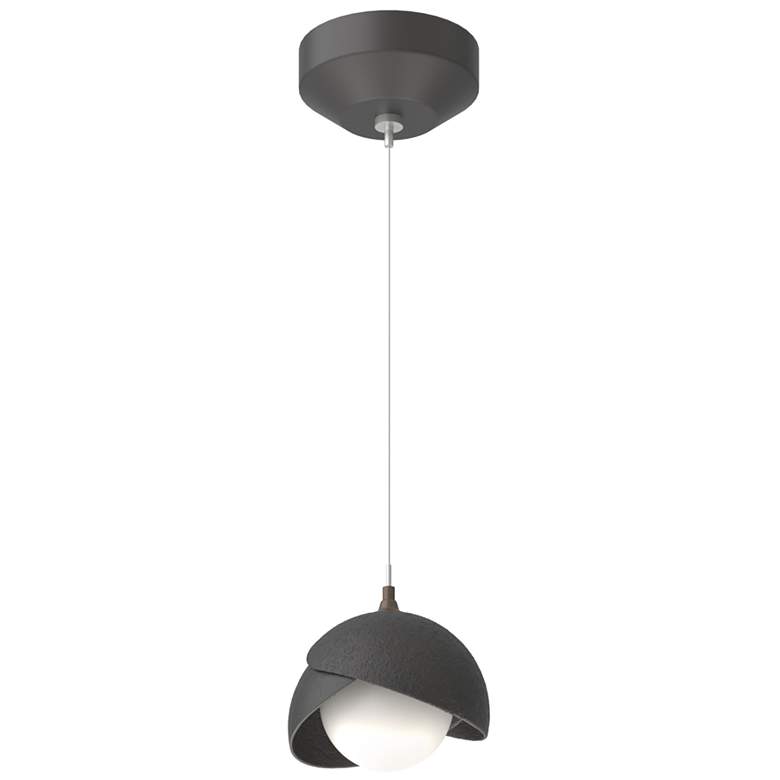 Image 1 Brooklyn Double Shade Mini Pendant - Black - Black - Opal Glass