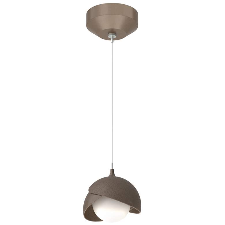 Image 1 Brooklyn Double Shade Mini Pendant - Bronze - Bronze - Opal Glass