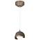 Brooklyn Double Shade Mini Pendant - Bronze - Bronze - Opal Glass