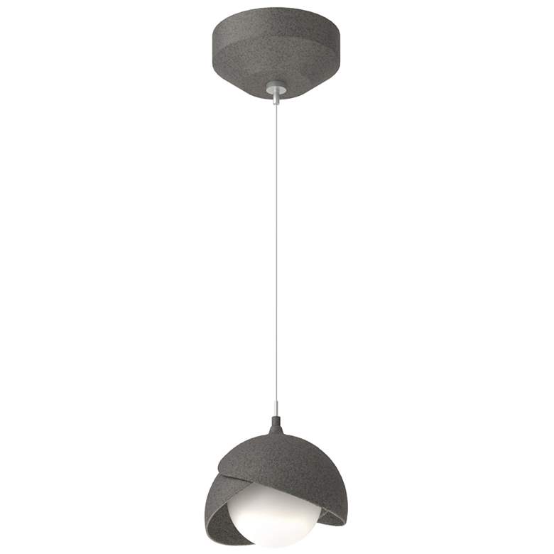 Image 1 Brooklyn Double Shade Mini Pendant - Iron - Iron - Opal Glass