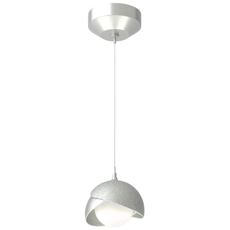 Image 1 Brooklyn Double Shade Mini Pendant - Platinum - Platinum - Opal Glass