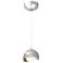 Brooklyn Double Shade Mini Pendant - Platinum - Soft Gold - Opal Glass