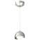 Brooklyn Double Shade Mini Pendant - Platinum - Sterling - Opal Glass