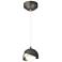 Brooklyn Double Shade Mini Pendant - Rubbed Bronze - Sterling - Opal Glass