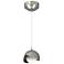 Brooklyn Double Shade Mini Pendant - Sterling - Black  - Opal Glass