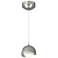 Brooklyn Double Shade Mini Pendant - Sterling - Platinum - Opal Glass