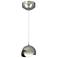 Brooklyn Double Shade Mini Pendant - Sterling - Rubbed Bronze - Opal Glass
