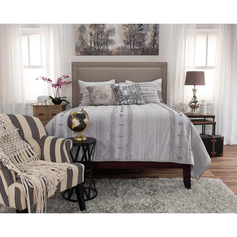 Image 1 Brooklyn Harbor Gray 7-Piece Queen Bedding Set