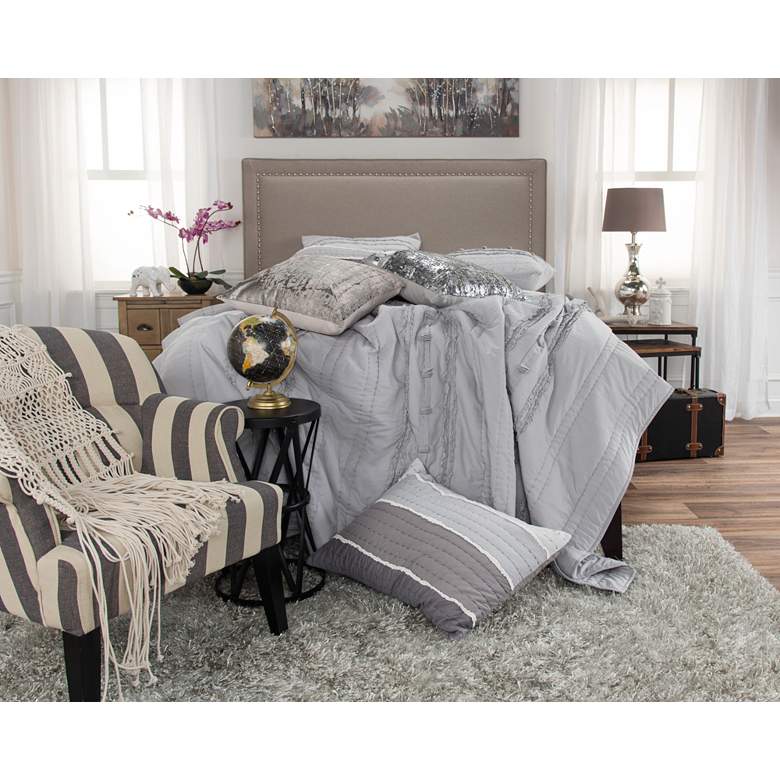 Image 3 Brooklyn Harbor Gray 7-Piece Queen Bedding Set more views