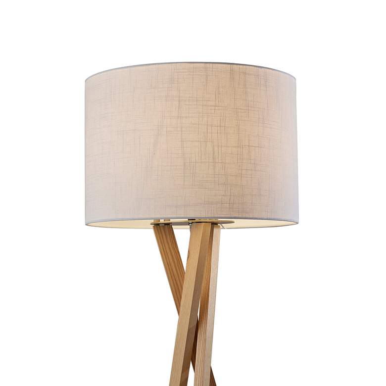 Image 5 Brooklyn Natural Ash Wood Tripod Floor Lamp more views