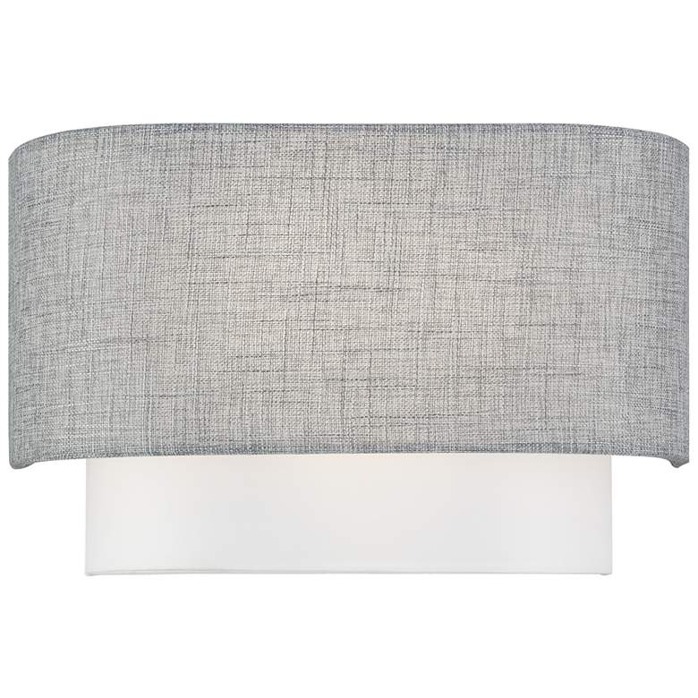Image 1 Brookmeade 2 Light ADA Sconce with Gray and White Shades