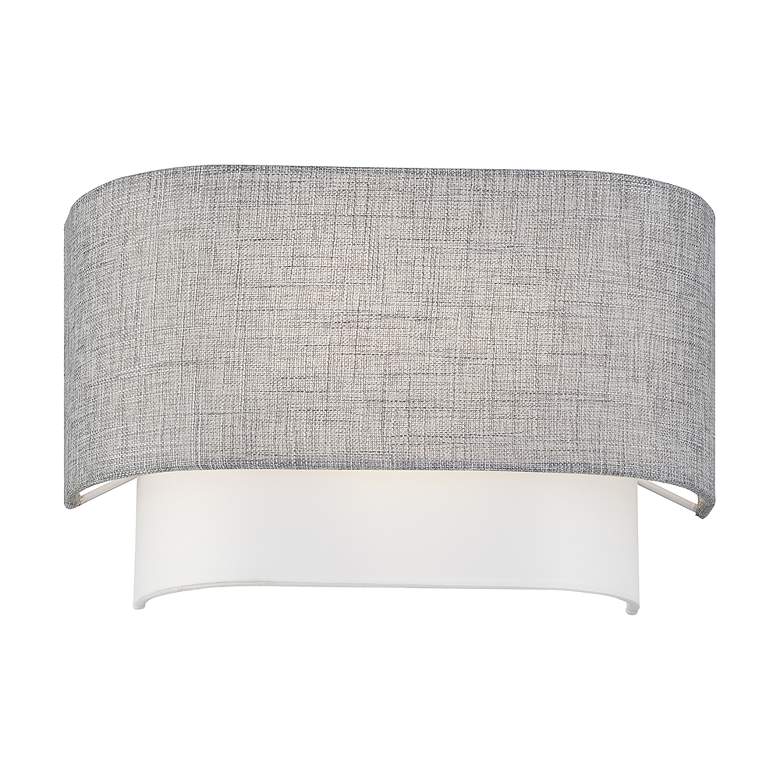 Image 3 Brookmeade 2 Light ADA Sconce with Gray and White Shades more views