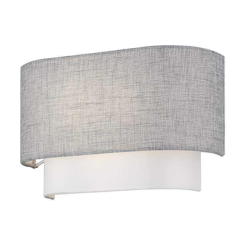 Image 4 Brookmeade 2 Light ADA Sconce with Gray and White Shades more views