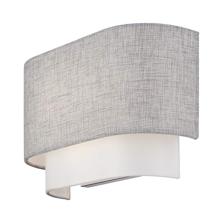 Image 5 Brookmeade 2 Light ADA Sconce with Gray and White Shades more views