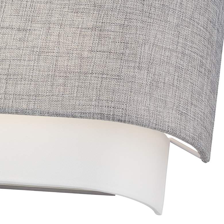 Image 6 Brookmeade 2 Light ADA Sconce with Gray and White Shades more views