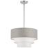 Brookmeade 3 Light Pendant Chandelier with Gray and White Shades