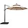 Brooks 10-Foot Beige LED Double Top Cantilever Umbrella