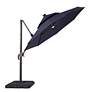 Brooks 10-Foot Blue Solar LED Double Top Cantilever Umbrella