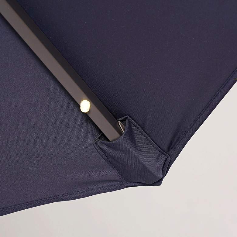 Image 3 Brooks 10-Foot Blue Solar LED Double Top Cantilever Umbrella more views