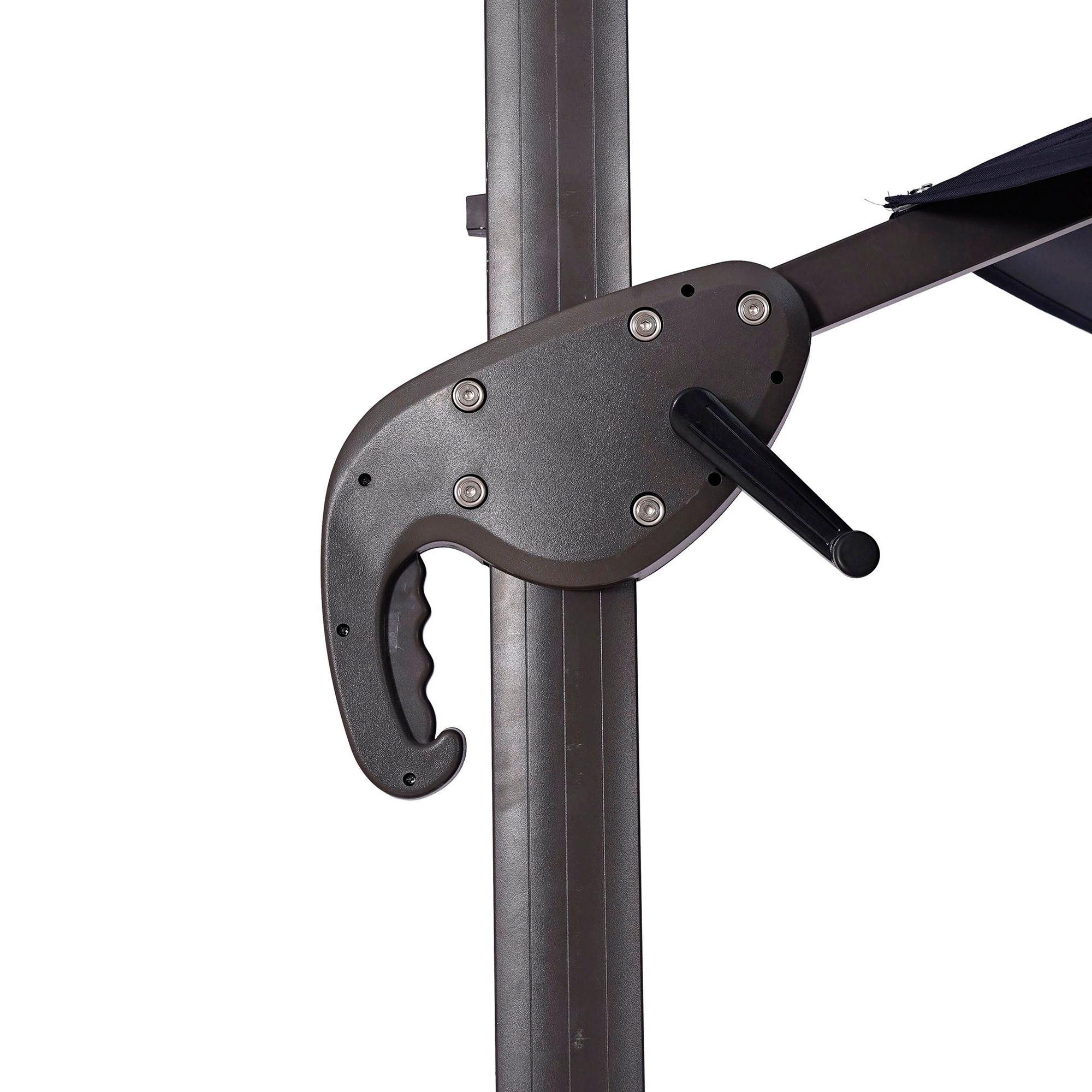 Brooks 10-Foot Blue Solar LED Double Top Cantilever Umbrella