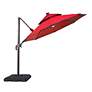 2_Brooks 10-Foot Red Solar LED Double Top Cantilever Umbrella more views