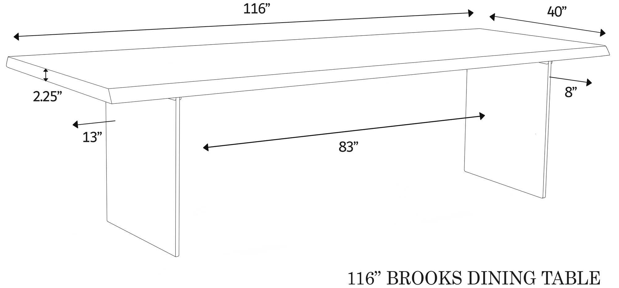 Image 3 Brooks 116" Wide White Wash, Clear Rectangular Dining Table more views