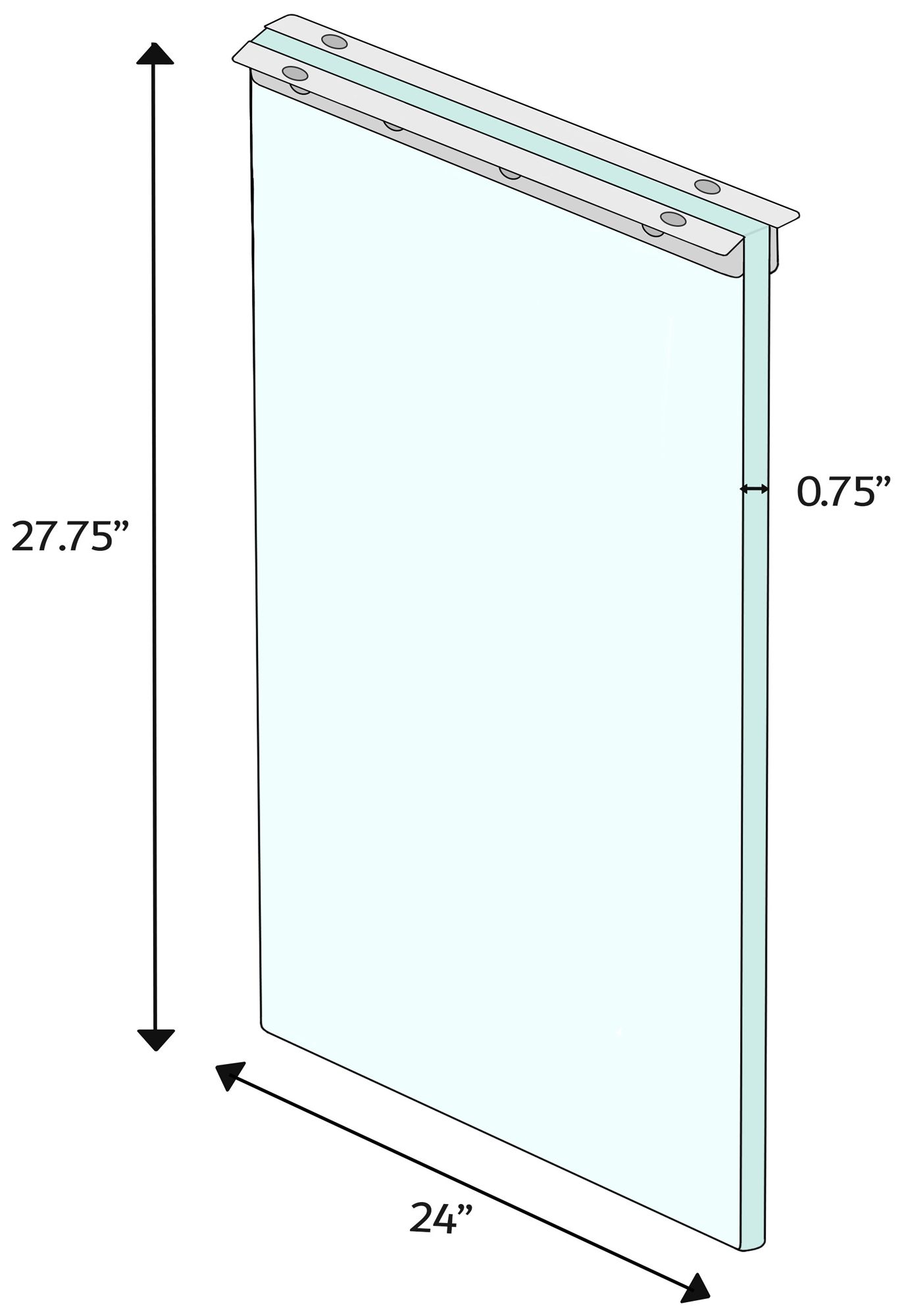 Image 4 Brooks 116" Wide White Wash, Clear Rectangular Dining Table more views
