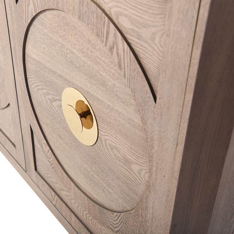 Brooks 64 inch Wide Mid-Century Wood 3-Door Buffet Cabinet more views